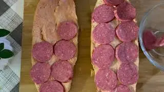 Как  сделать пиццу из батона / быстро, вкусно за 10 минут