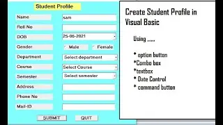 create student profile in visual basic \date control\combo\option\english