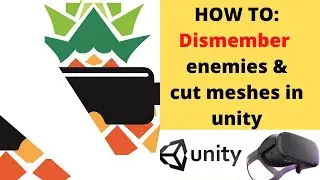 HOW TO: Dismember Enemy and Cut meshes in Unity and Blender.  Unity and Blender Beginner tutorial
