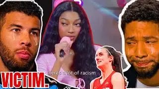 Angel Reese PLAYS THE VICTIM! "Claims" Caitlin Clark Fans are RACIST in podcast debut! WNBA