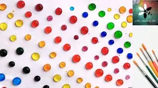 color mixing art #2 | rainbow 🌈water color 💦drops #asmr #satisfying #colormixing