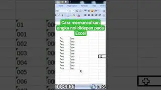 cara memunculkan angka nol didepan pada Excel #simplenewsvideo #shorts #yearofyou