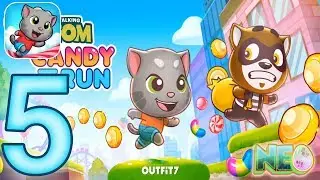 Talking Tom Candy Run: Gameplay Walkthrough Part 5 - Collecting Candies (iOS, Android)