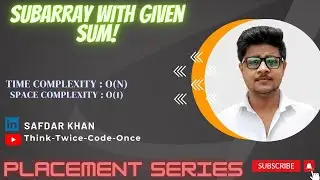 SubarrayWithGivenSum||DSA||leetcode_560||Array||JAVA||PLACEMENT PREPARATIONS|| FULL EXPLANATION