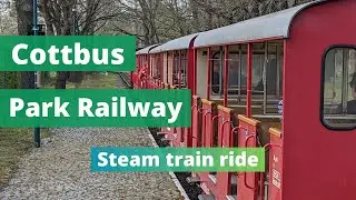 🚂 Steam train at Cottbus park railway: Parkeisenbahn Cottbus | 4K