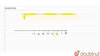 Draw the number line and represent the following rational numbers on |Class 7 Math |Doubtnut