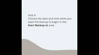 Configure a Scheduled Backup
