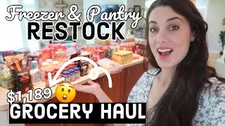$1,089 FREEZER AND PANTRY RESTOCK GROCERY HAUL! Large Family Food