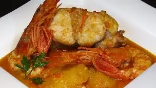 Receta Suquet de rape y gambas - Recetas de cocina. Semana Santa. Tutorial. Loli Domínguez