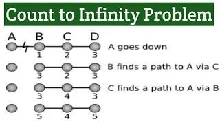 Count to infinity problem | Problem with Distance vector Routing  | Split Horizon