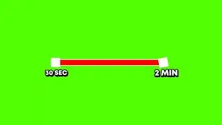Minecraft 30 sec to 2 Min Progress bar Animation Green Screen