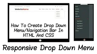 How To Create Drop Down Menu/Navigation Bar In HTML And CSS