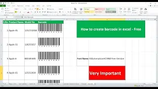 How to create Barcode in Excel Free | How to Create Barcodes | Barcode | Computer eLearning