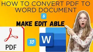 How to convert pdf to word document/How to make editable pdf document into word document/logo design