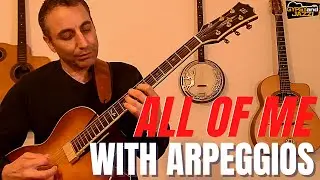 Arpeggios over All of Me what notes to play for each chord