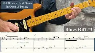 Riff 3 -  Open G Tuning  - 101 Blues Riffs and Solos