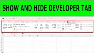 how to add developer tab to ribbon | developer tab in excel | how to add developer tab in excel