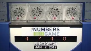 Midday Numbers Game Drawing: Monday, January 2, 2012