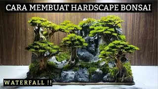 Step by step CARA MEMBUAT HARDSCAPE BONSAI WATERFALL | AQUASCAPE tank 50x30x30