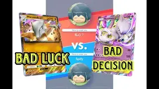 [Pokemon TCGP] When bad luck face bad decision making | Guess which one win this match?