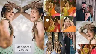 Kajal Agarwal’s mehendi - haldi- kajal’s wedding mehandi- mehandi night- haldi celebration