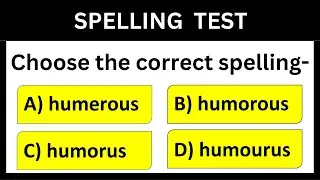 Spelling Test Challenge 10 | Can you get 10/10 on this English spelling quiz?
