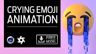 Cinema 4d - Crying Emoji Mograph Animation with FREE model download!