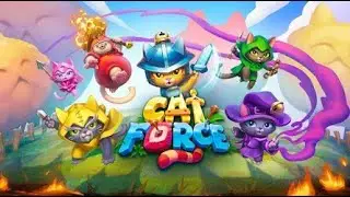 Cat force (аркада три в ряд - котики-воины, геймплейное видео на Андроид)