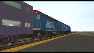 Trainz Version - Metra and Amtrak Railfanning in Belmont Illinois at Sunset