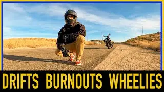 Harley Dyna Stunt Riding: Drifts, Burnouts & Wheelies on Idaho Backroads | Harley Davidson Tricks