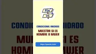 ✅ PSeInt : Hacer un algoritmo que muestre si es HOMBRE o MUJER según una letra ingresada [ H - M ].