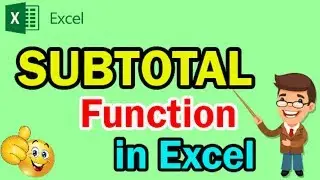How To Use SUBTOTAL function in Ms Excel || Ms Excel Training