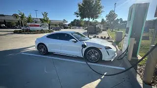 Road trip charging my 2020 Porsche Taycan turbo & testing out the new NACS Tesla Adapter.