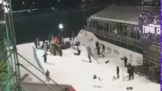 Обрушение трамплина в Тюмени