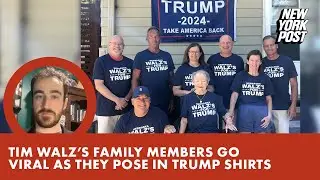 Tim Walz’s family members go viral as they pose in ‘Walz’s for Trump’ shirts