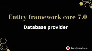 Part-3: What is database provider in entity framework core | Entity Framework Core 7.0 tutorial