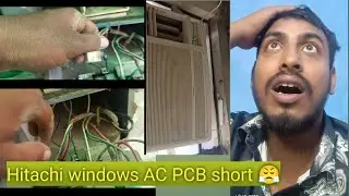 Hitachi windows AC PCB short in dwarka sector 23#ac #vlog #acservices
