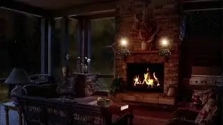 Cozy Ambience Rain 🌧️ and Fireplace🔥 Sounds | 4-Hours Long for Relaxation / Sleep At Night