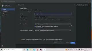Creating new project in android studio with Java Language