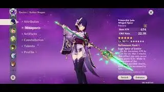 Raiden Shogun Primordial Jade Spear CRIT DAMAGE built