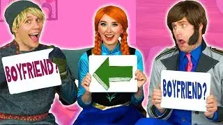FROZEN ANNA AND KRISTOFF VS HANS WITH BOYFRIEND TAG. Totally TV Challenge.