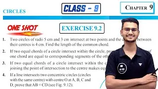 Class 9 Maths Chapter 9 | Circles | Exercise 9.2 Solutions