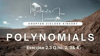 Class Chapter 2 Polynomials | English | Exercise 2.3 Part II | How to factorise quadratic equation|