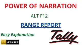 Tally Erp 9 Tips and Tricks | How To Use Narration In Tally Erp 9 | How To Use Range Report In Tally