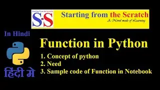 Function in python.. concept of Function in Python... Implementation of Function in Jupyter Notebook