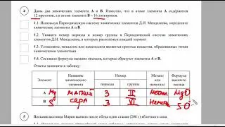 Chemistry VPR 8th grade