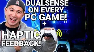 how to connect ps5 controller to pc! dualsense HAPTIC FEEDBACK pc & DUALSENSE on pc bluetooth