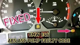 BMW E46 abs asc handbrake light on! how to fix abs code ASC(automatic stability control)pump motor