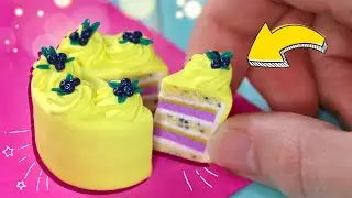 Создай свою сладкую мечту: лимонный тортик с черникой из полимерной глины!