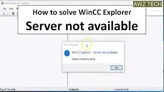How to solve WinCC Explorer   server not available